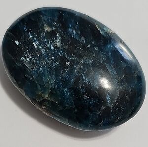 Flashy Blue Apatite Palm Stone